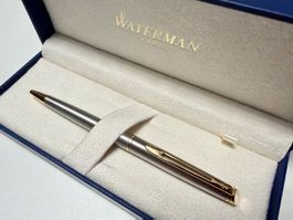 WATERMAN-Paris - Stylo-bille Hémisphère acier/or, avec box