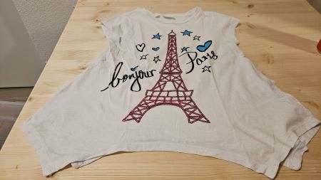 Sommer T-Shirt, Paris Motiv, Grösse 128/134, Top Zustand!