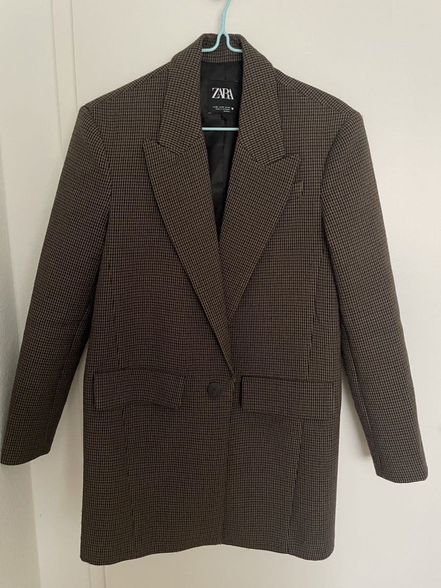Zara Giacche: Houndstooth Blazer - brown – Usato da Zürich venduto da cha_l8t5