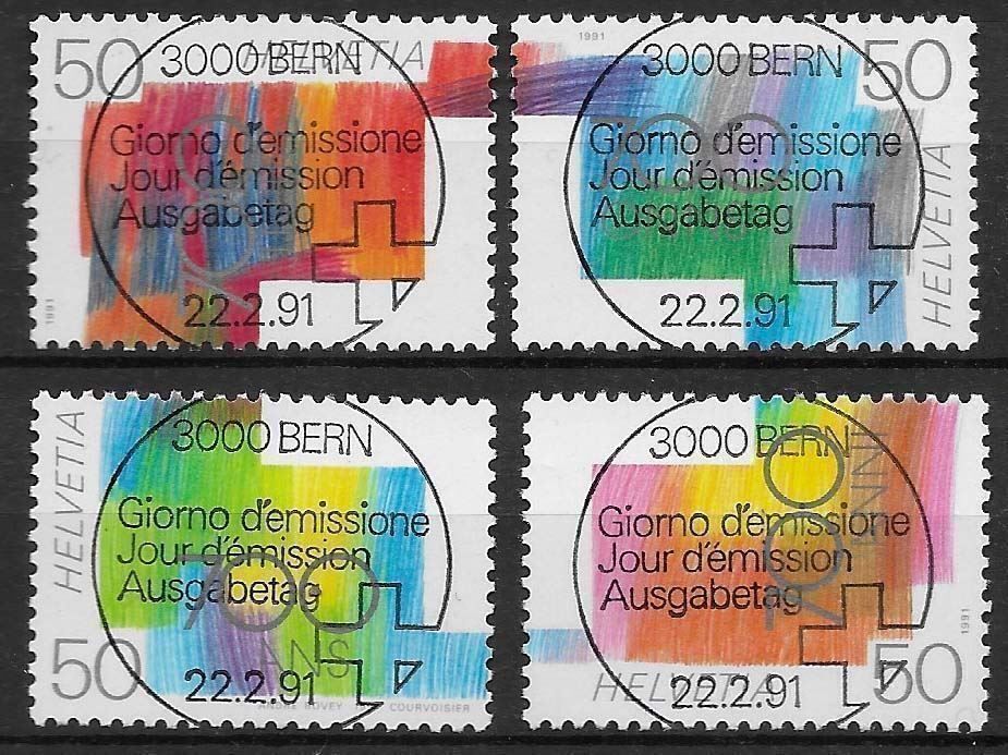 Tous les timbres: V0807 - 700 ans CH vollstempel – D'occasion à Trélex par Phil_Albert