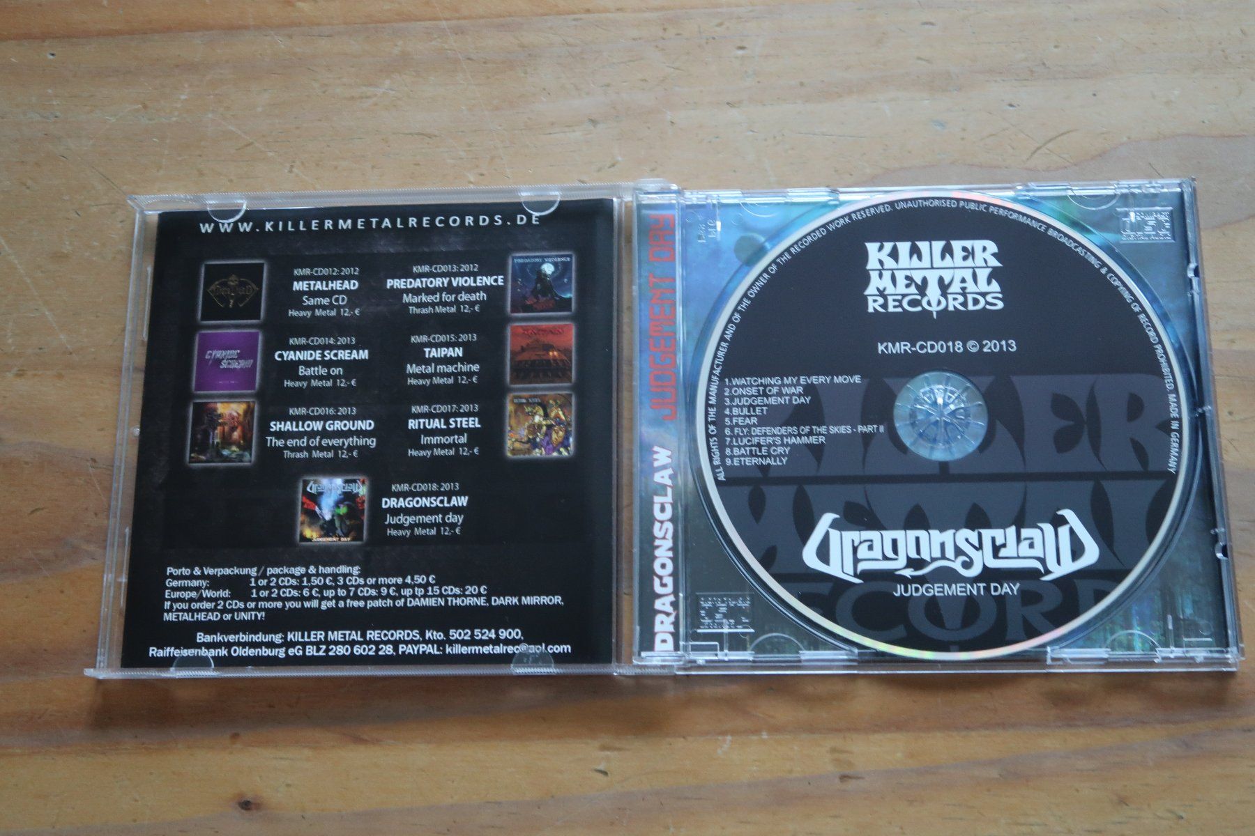 CD: DRAGONSCLAW - JUDGEMENT DAY - CD – Usato da Basel venduto da Patiscat 3