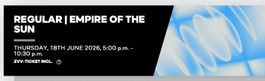 1 EMPIRE OF THE SUN - ROI TURBO - THURSDAY, 18TH JUNE 2026