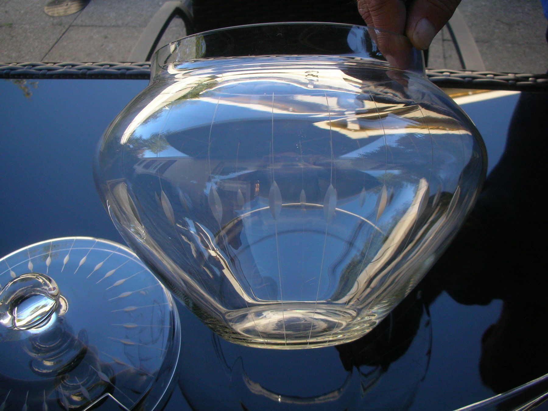 Bicchieri: Glas-Bowleschale mit Schöpflöffel – Usato da Rheinfelden venduto da Javea4 4