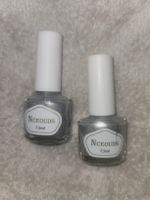 2 Nceouds Nagellacke silber, crome nails gray, greece, grau
