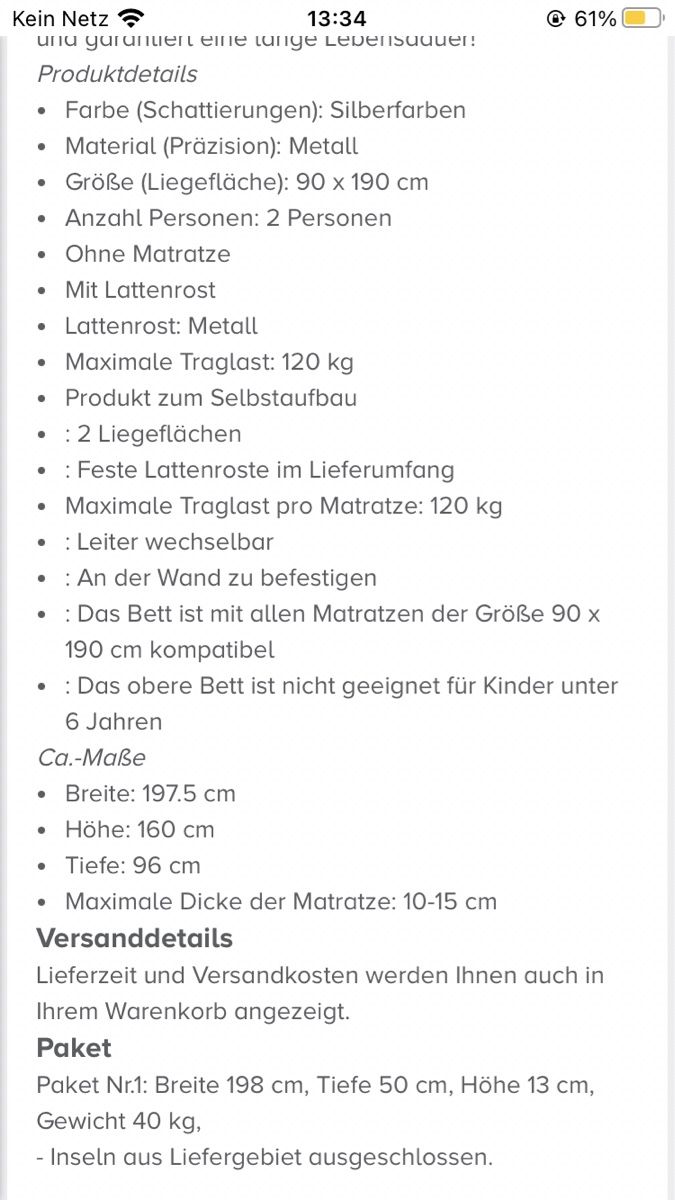 Letti: Doppelbett – Usato da Staad SG venduto da mik_9q78 3