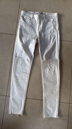 Neue weisse Jeans, Super Skinny Leg, High Rise, Gr. 38