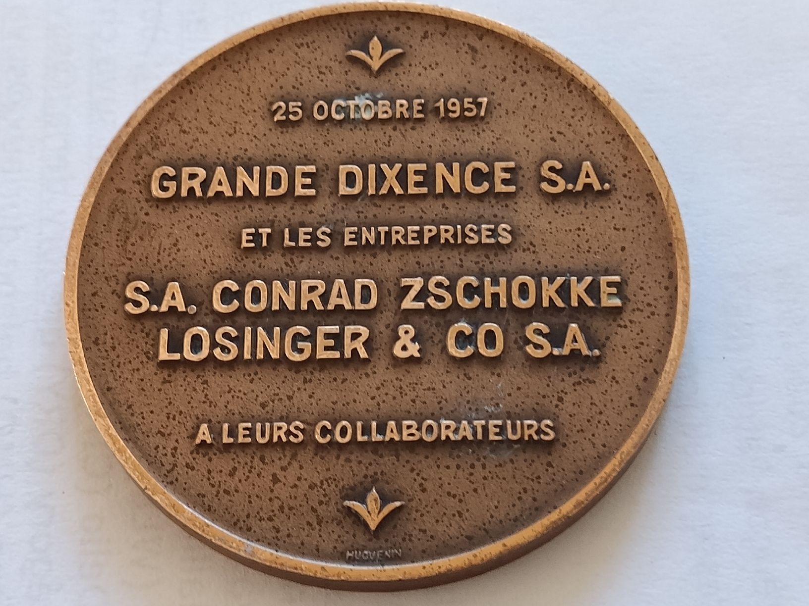 Medaglie: Médaille Barrage de la Grande Dixence 1957 .... – Usato da Bex venduto da Canouille 2