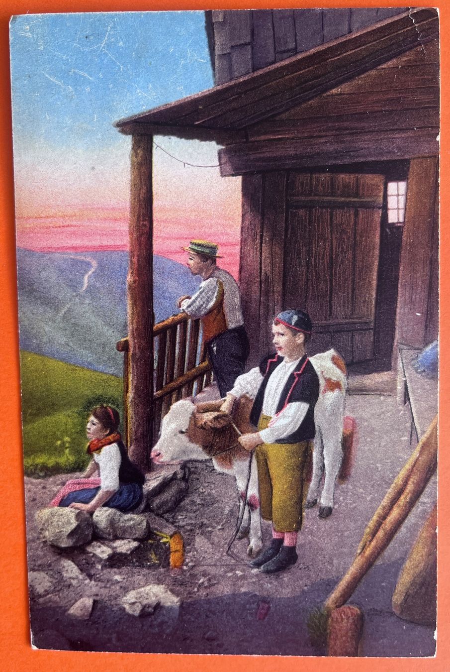 Cartoline postali: AK Auf der Alp – Usato da Biberist venduto da Edelfloh