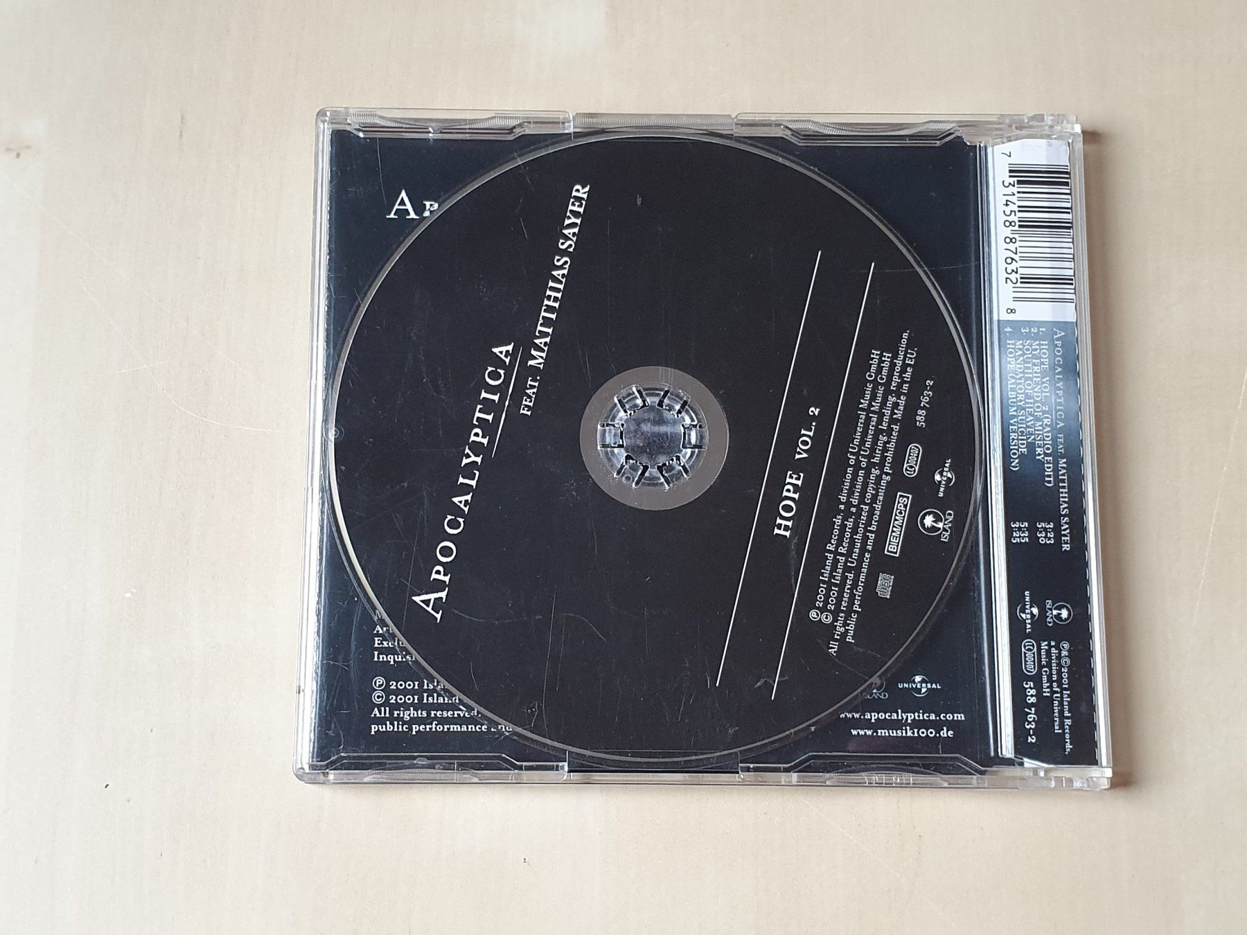 CDs: Apocalyptica Hope Vol .2 – Gebraucht aus Stansstad von collectorsshop 1
