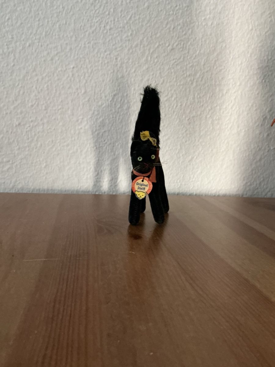 Steiff Giocattoli: Steiff schwarze Kater Nr.7408 – Usato da Basel venduto da S.Wehrli72