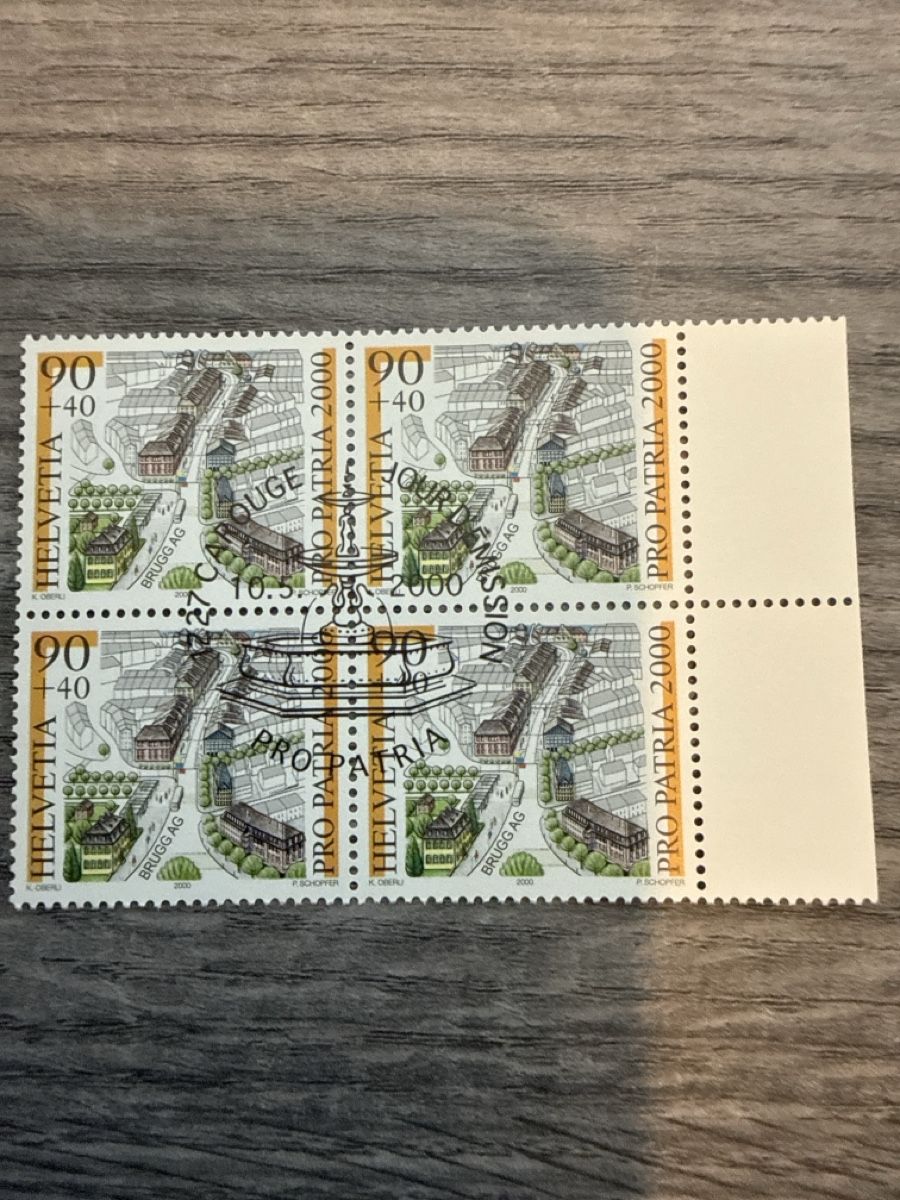Tutti i francobolli: Schweizer Briefmarken Pro Patria 2000 Viererblock – Nuovo (secondo la descrizione) da Tafers venduto da Re.Ts