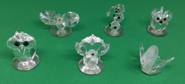 Swarovski Tier Kristallfiguren Konvolut: 6 Vintage Raritäten