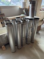 Edelstahl Kaminrohre 100 cm Set gebraucht guter Zustand