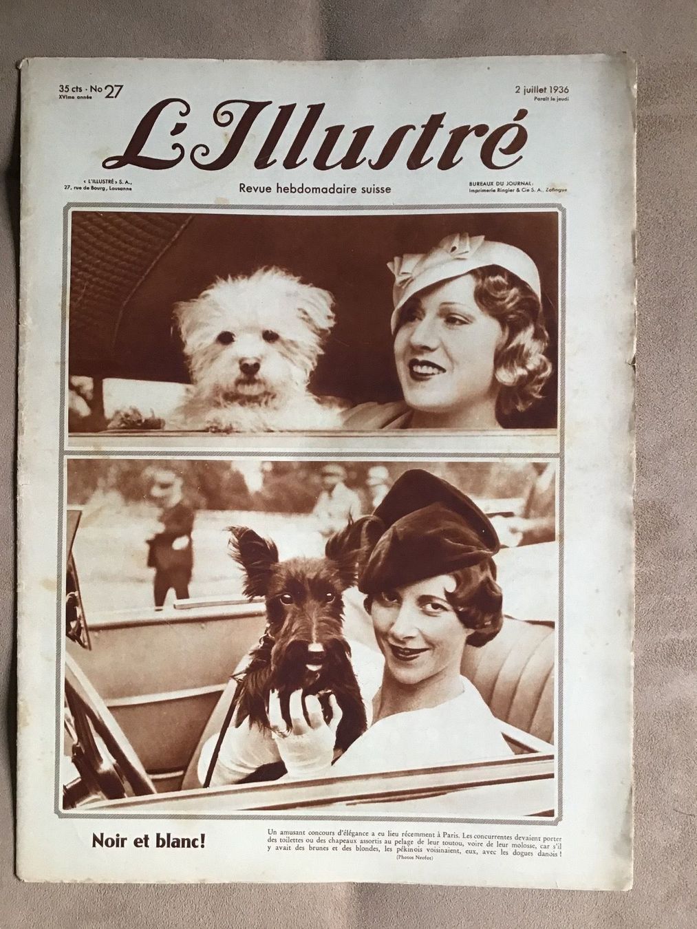 Zeitschriften & Magazine: L’Illustré 2 juillet 1936 – Gebraucht aus Némiaz (Chamoson) von Patoshi