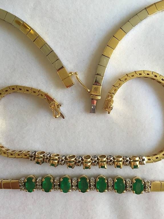 Altri gioielli: Parure or, émeraudes et diamants – Usato da Corcelles NE venduto da Papillote 1