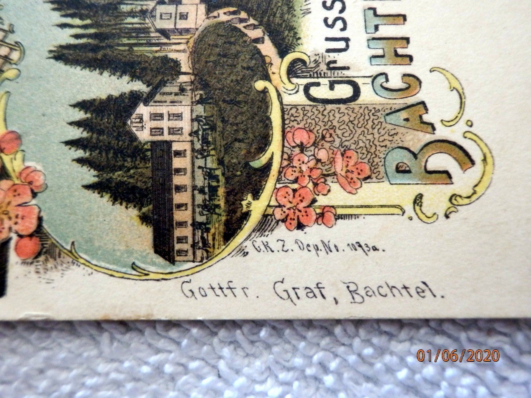 Ansichtskarten: Litho, Gruss vom Bachtel nach Yokohama – Gebraucht aus Ueberstorf von dinbau 4