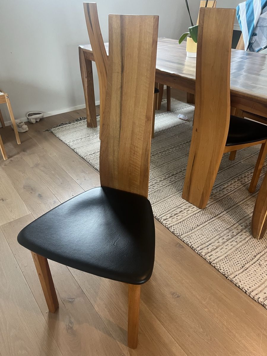 Sedie: Stühle Holz und Leder design – Usato da Wettswil venduto da andybambus 1