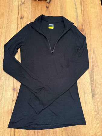 Icebreaker Langarmshirt mit Zip, schwarz, sehr guter Zustand