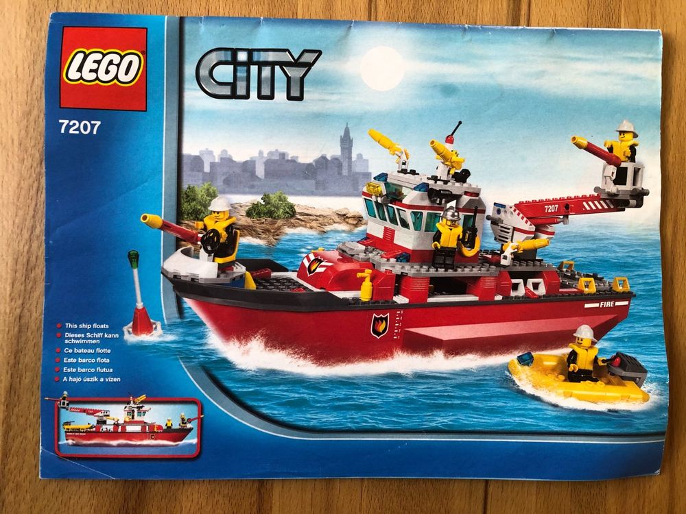 Lego 7207 City Feuerwehrschiff Bauanleitung Fire Boat | Kaufen auf Ricardo