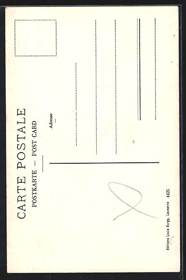 Cartoline postali: Saas-Fée, Totalansicht mit Bergpanorama – Usato da Berlin venduto da bartko-reher 1