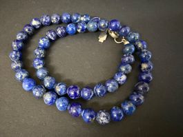 Lapislazuli Kette mit Silber Verschluss 925