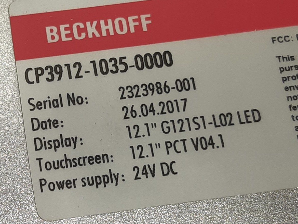 Beckhoff Sistema di controllo: Beckhoff Panel, Touchscreen für Automation CNC etc. – Usato da Lohn-Ammannsegg venduto da Molch7 8