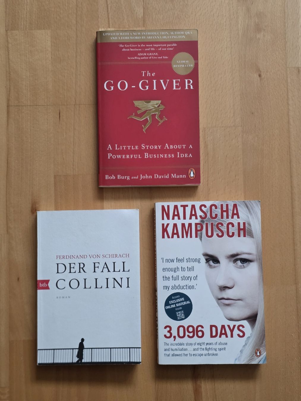 Libri: 3 Bücher Bundle Go Giver, Collini & 3096 Days Kampusch – Usato da Turbenthal venduto da 90erShop