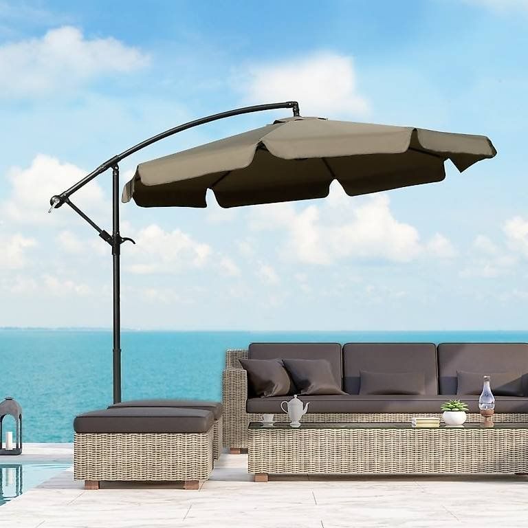 Sonnenschirme: Sonnenschirm Ampelschirm mit Handkurbel Kaffee – Neu und originalverpackt aus Flawil von vivalacasa 2