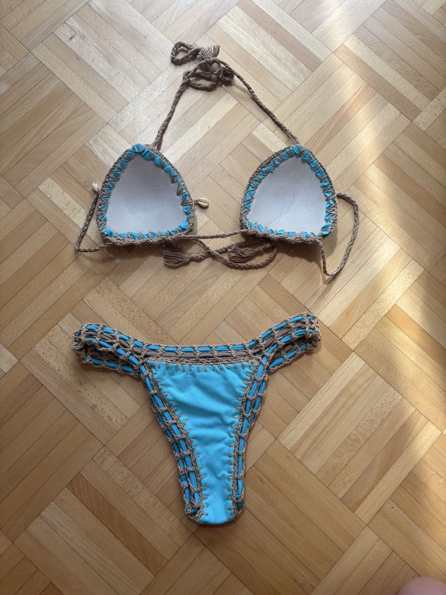 Badekleider & Bikinis: Beach Ready: Blue Crochet Bikini Set - Size Medium☀️ – Neu und originalverpackt aus Genève von Bella_909 1