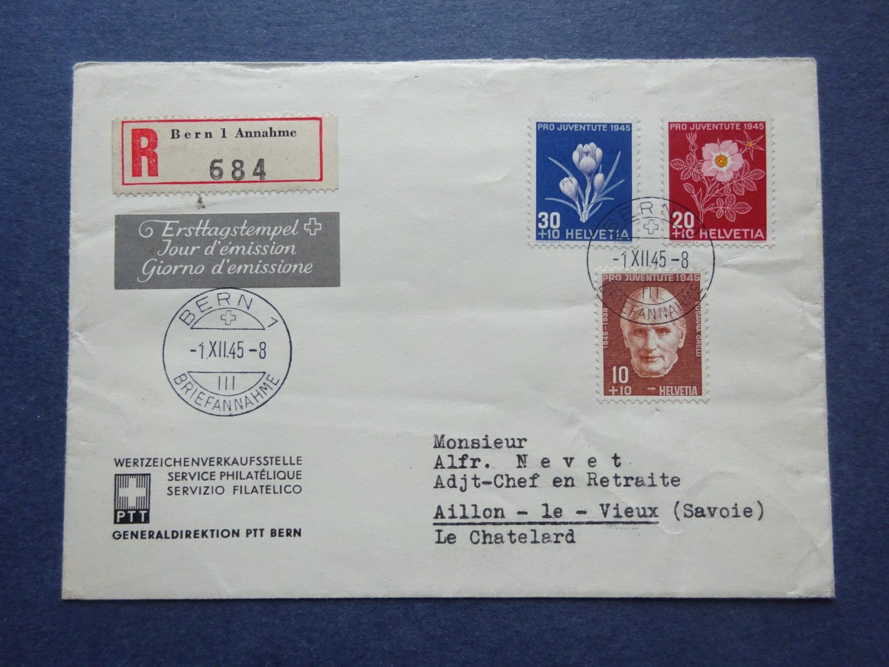 Tous les timbres: 1945 Pro Juventute FDC – D'occasion à Appenzell-Steinegg par adi1975