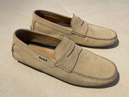 Bally Herren Mokassins Wildleder Beige, Gr. 42