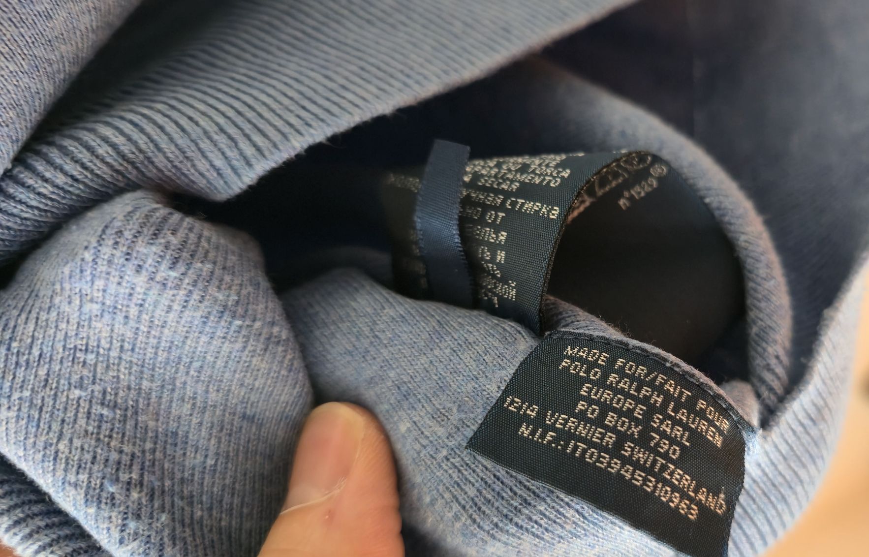 Ralph Lauren Maglioni & Felpe: Pull Ralph Lauren col V Bleu Ciel, Taille L – Usato da Genève venduto da MariaS2 4