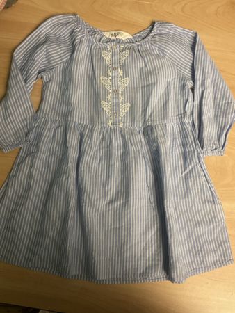 H&M Kleid  Gr. 104Weiss-Blau gestreift🦋Neu
