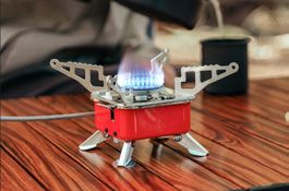 Gaskocher Camping Gasherd mit Piezozündung Faltbar Herd