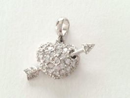 Herz Anhänger Silber 925  (rhodiniert)
