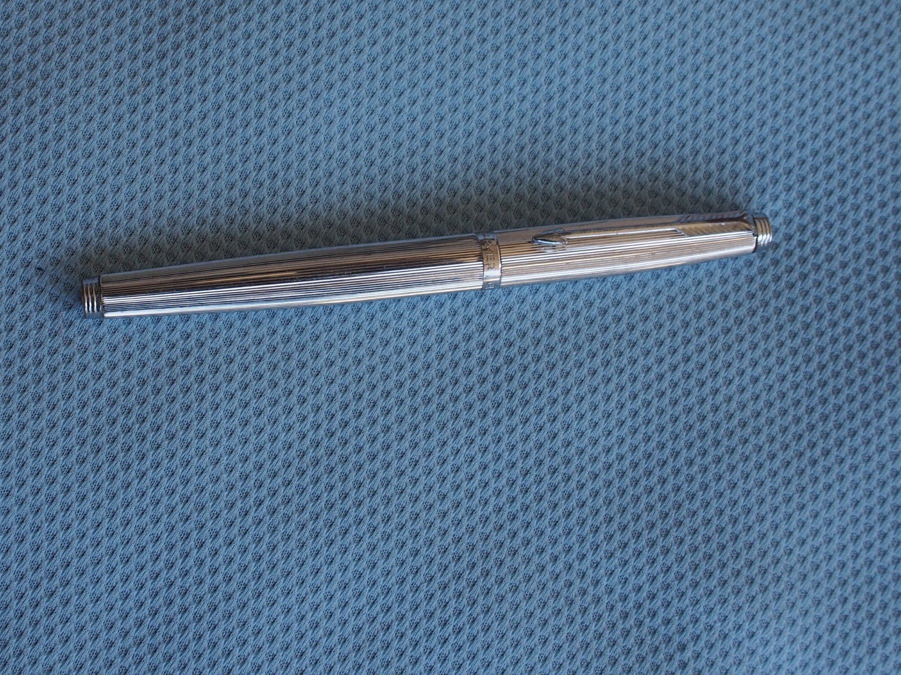 Waterman Penna & Evidenziatori: PARKER 75, argent rayé. 1980- – Usato da Meyrin venduto da SRemka 3