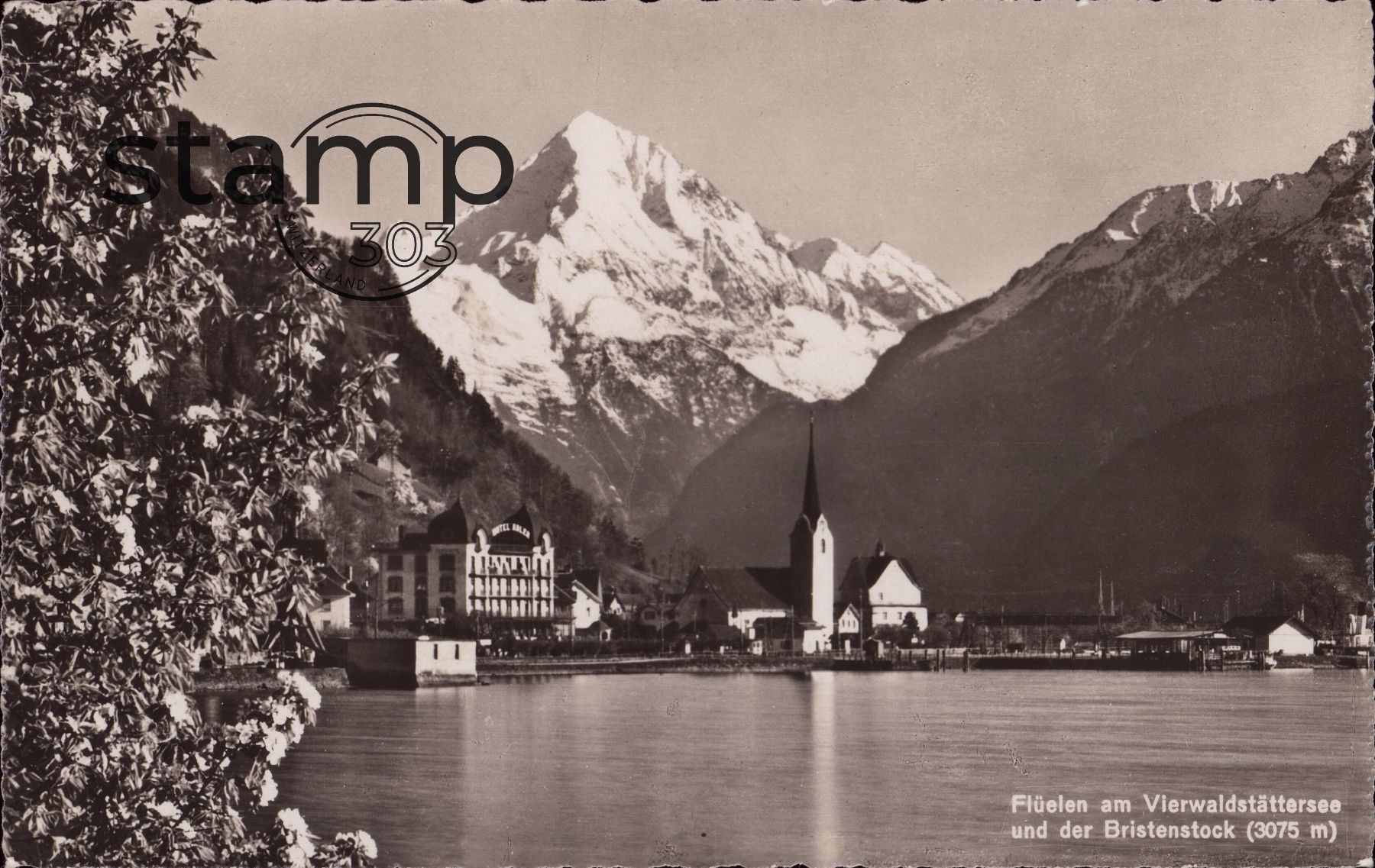 Cartoline postali: 1945 AK Flüelen mit Bristenstock – Usato da Eggersriet venduto da stamp303