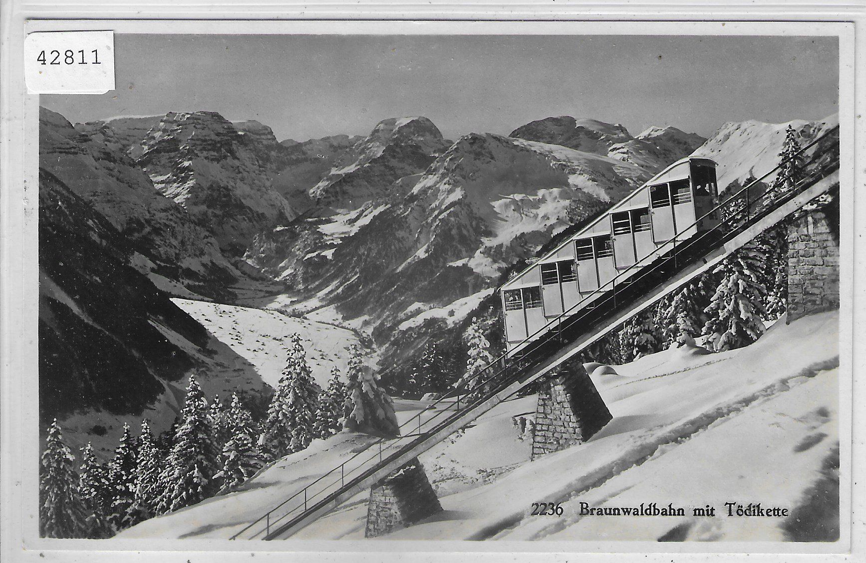 Cartoline postali: Braunwaldbahn im Winter – Usato da Ettingen venduto da Kartenplanet