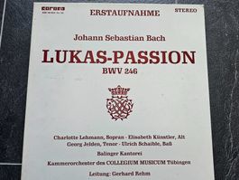 Lukas Passion-Bach/erstaufnahme/BWV 246/lp/tübingen