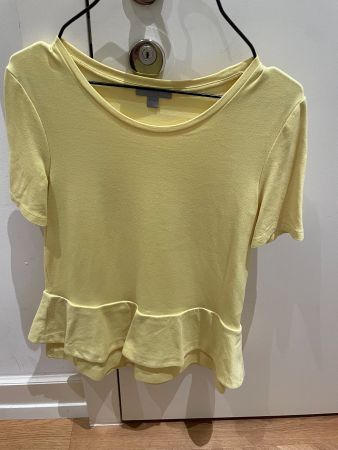 COS Volant T-Shirt aus Baumwolle Peplum Shirt