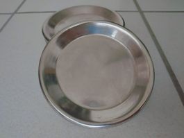 6 Untersetzer Metall versilbert, Lughetti gebraucht