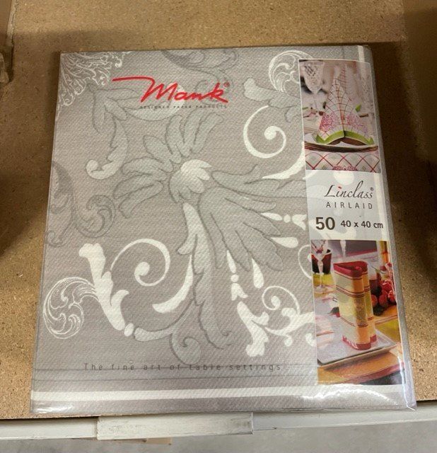 Mank Servietten 33x33 Cm 100 Stück - Alea Beige 1/4 Falz Tissue Servietten