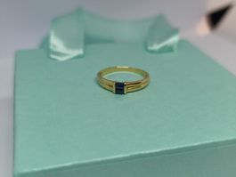 Goldring 750 mit Saphir — klassisch und elegant 💍Gr 49