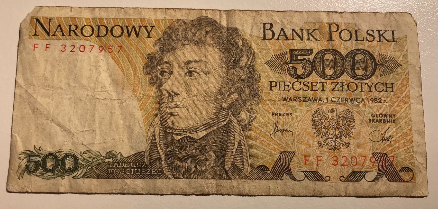 Banconote: Polen 500 Zlotych 1982 – Usato da Algetshausen venduto da Carrhard