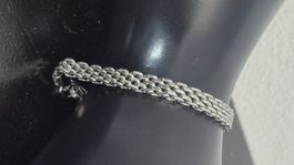 Bracciale uomo maglia grumetta acciaio nuovo