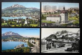 6 antike Ansichtskarten LUZERN