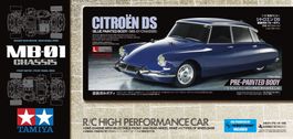 Tamiya Citroën DS Chassis RC Modellauto Werksbemalt Blau