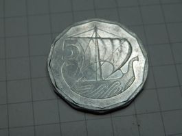 Zypern 5 Mils, 1981 neuwertig