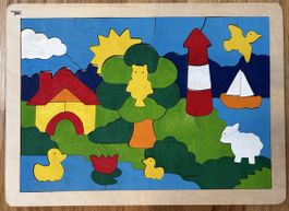 Waldorf-style wooden puzzle