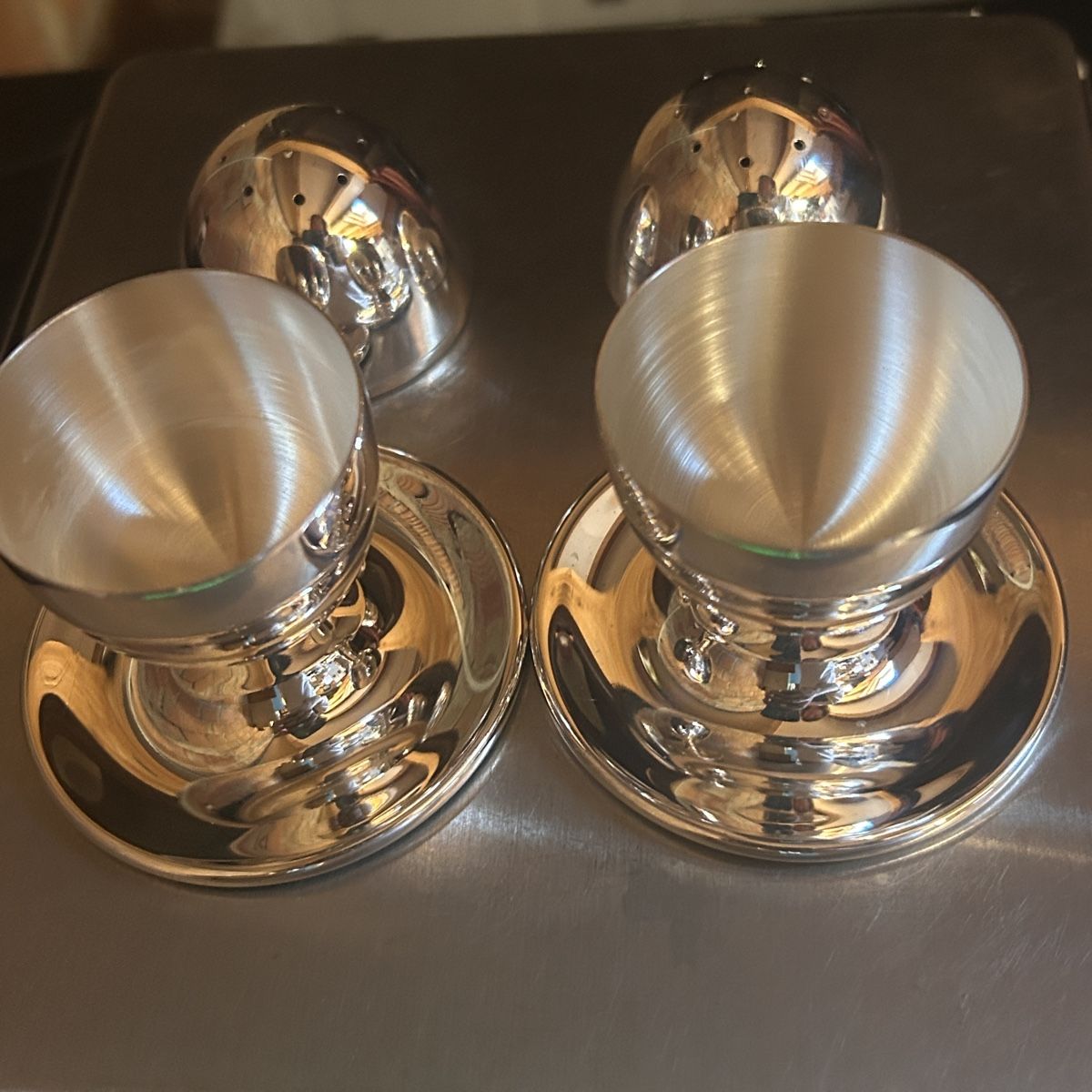 Jezler Sonstiges Geschirr: Jezler Millennium Edition Massiv Silber Eierbecher 2er Set – Gebraucht aus Laufen von belleskulptur 9